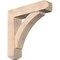 Ekena Millwork Thorton Craftsman Smooth Bracket w/ Offset Brace, Douglas Fir, 7 1/2"W x 32"D x 32"H BKT0806X32X32THR04SDF - alternate 1